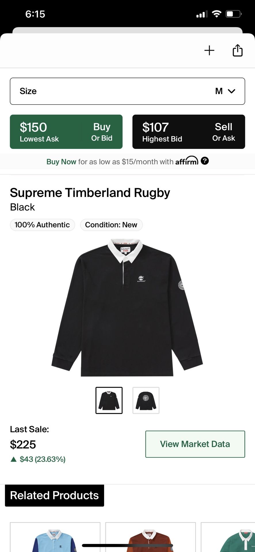 Supreme/Timberland Rugby for Sale in Dallas, TX - OfferUp