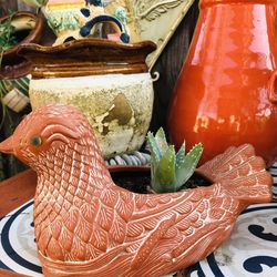 ADOBE BIRD PLANTER