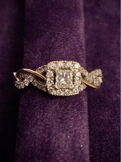 Princess cut diamond ring, Zales