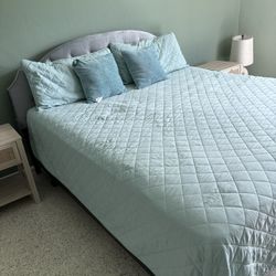 King Mattress With Box spring And Frame. Headboard Too!