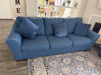 Blue Fabric two couch set