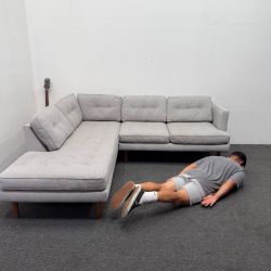 West Elm Tufted Sectional Couch (75% OFF) Retails for $3k - Can Deliver