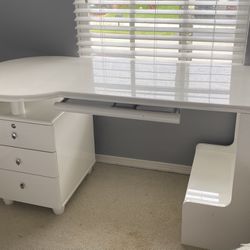 Desk, Dresser, Nightstand, and Full size bed with storage