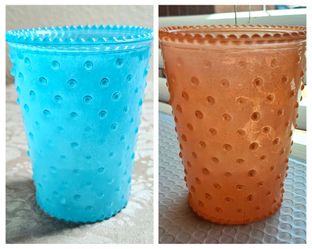 Hobnail Glass 5" Vase / Candle Holders