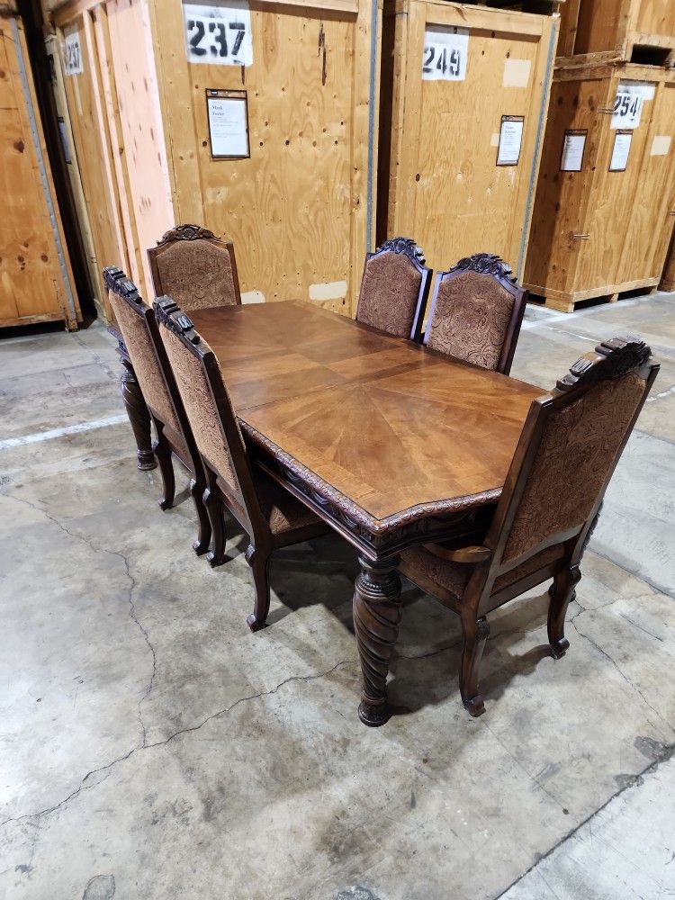 Kitchen Table 6 Chairs Table Leaf