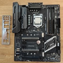 MSI Z270 Sli Plus Gaming Motherboard, CPU, And 32GB DDR4 RAM Intel Like AMD Gigabyte ASUS