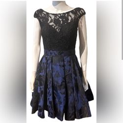 Jovani black and blue cocktail/ prom dress.. Style #: 35282