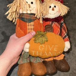 Plush Thanksgiving Fall Scarecrow Table Decor