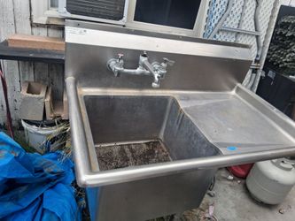 Stainless steel sink and counter