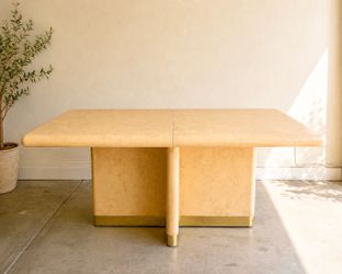Rare Mid-Century Burl Wood Dining Table