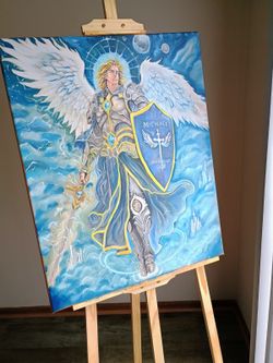 Archangel Michael – “Who Is Like God” | Original Hand-Painted Oil Canvas