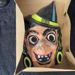 Rare Vintage Halloween Children’s Glow Mask Bland Charnas Co. Rare Circa 1960!