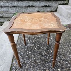 Vintage wood side table