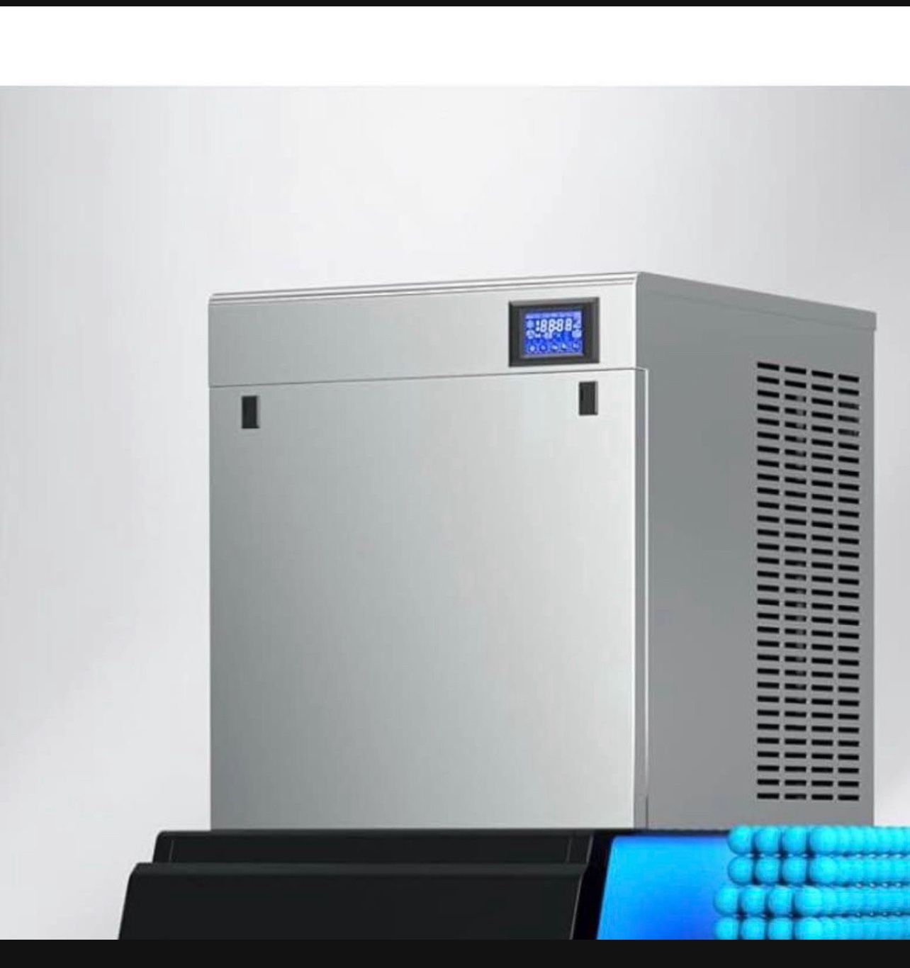 Head Only 22" Commercial Nugget Ice Maker Machine 420LBS/24H with 35OLBS Storage Bin, Nugget Ice Style, Air Cooled Powerfull Compressor, Industrial Nu