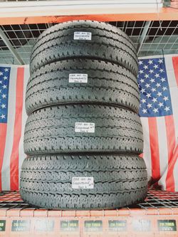 4 Used Tires Size: LT285/60R20  Firestone Transforce AT2 HD All-Terrain Tires for Trucks LT 285 60 20 Commercial All-Terrain