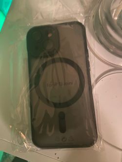 Brand new black iPhone, mini phone case