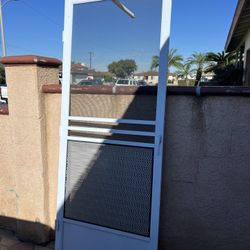 White Screen Door Measures 32 Wide X 80/1/2. High 