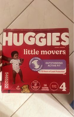 Huggies Little Movers Size 4 Diapers 58 Count