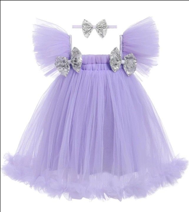 ODASDO Toddler Girls Birthday Party Dress Kids Baby Ruffle Tulle Tutu 10/12 Mont
