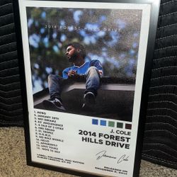 J. Cole 2014 Forest Hills Drive Album Plaque