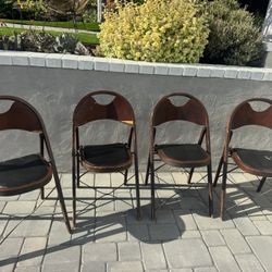 Vintage American Bentwood and Iron Folding Chairs