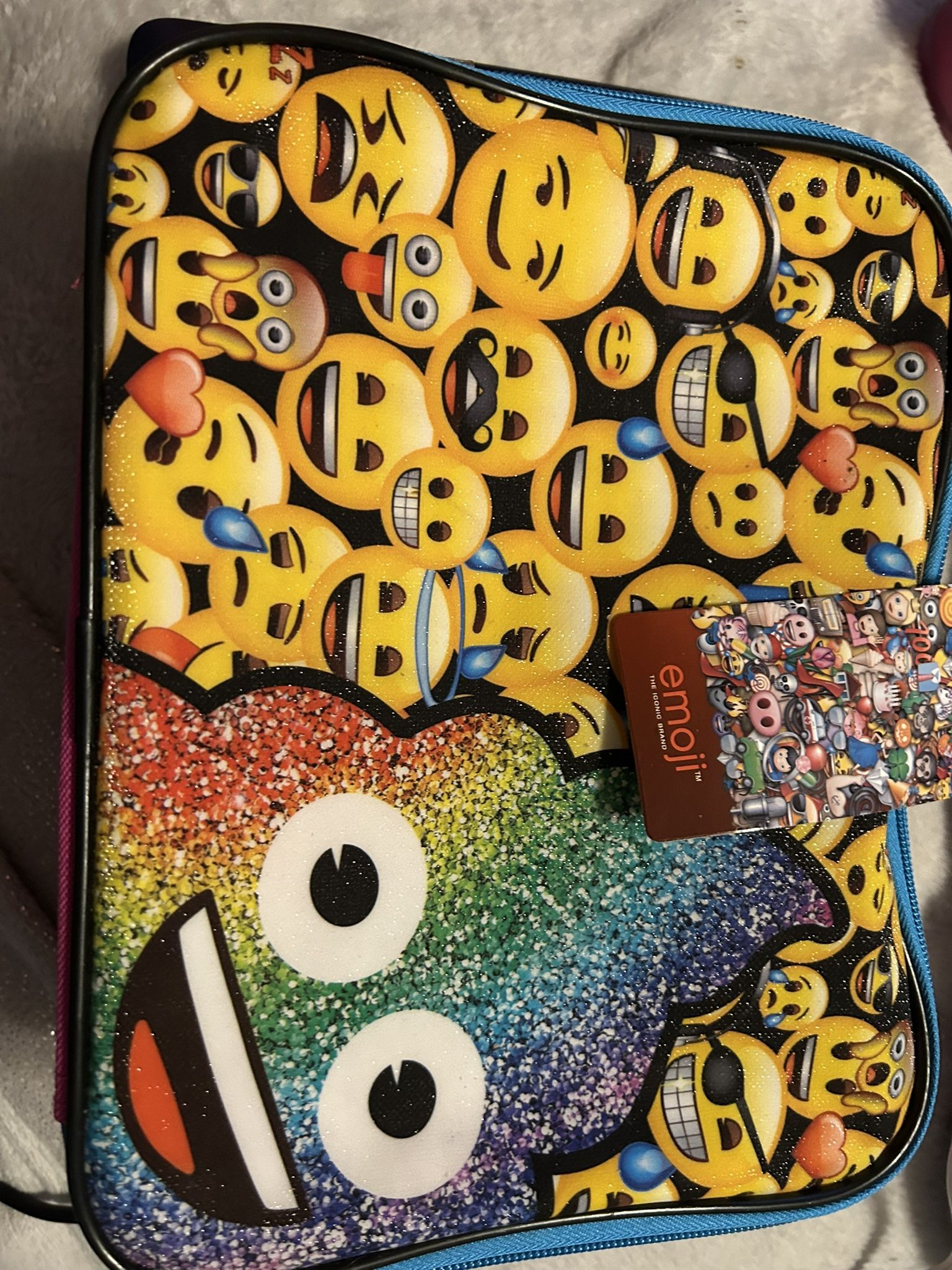 Emoji Price Drop…..Rainbow Sparkly Poop Insulated Lunch Bag NWT