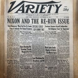 Vintage Variety Newspaper Of The Arts Sep.20,1972 Memories In Film-Stage-Video+