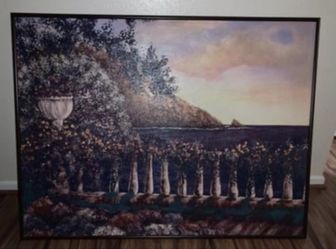 Multiple Wall Art And Double Mirror