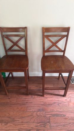 2 Solid wood chairs need a little love