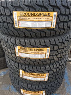 31x10.50r15 !!! GROUNDSPEED LT A/T !!! $450 LAS 4 LLANTAS MONTADAS Y BALANCEO INCLUIDO 👌
