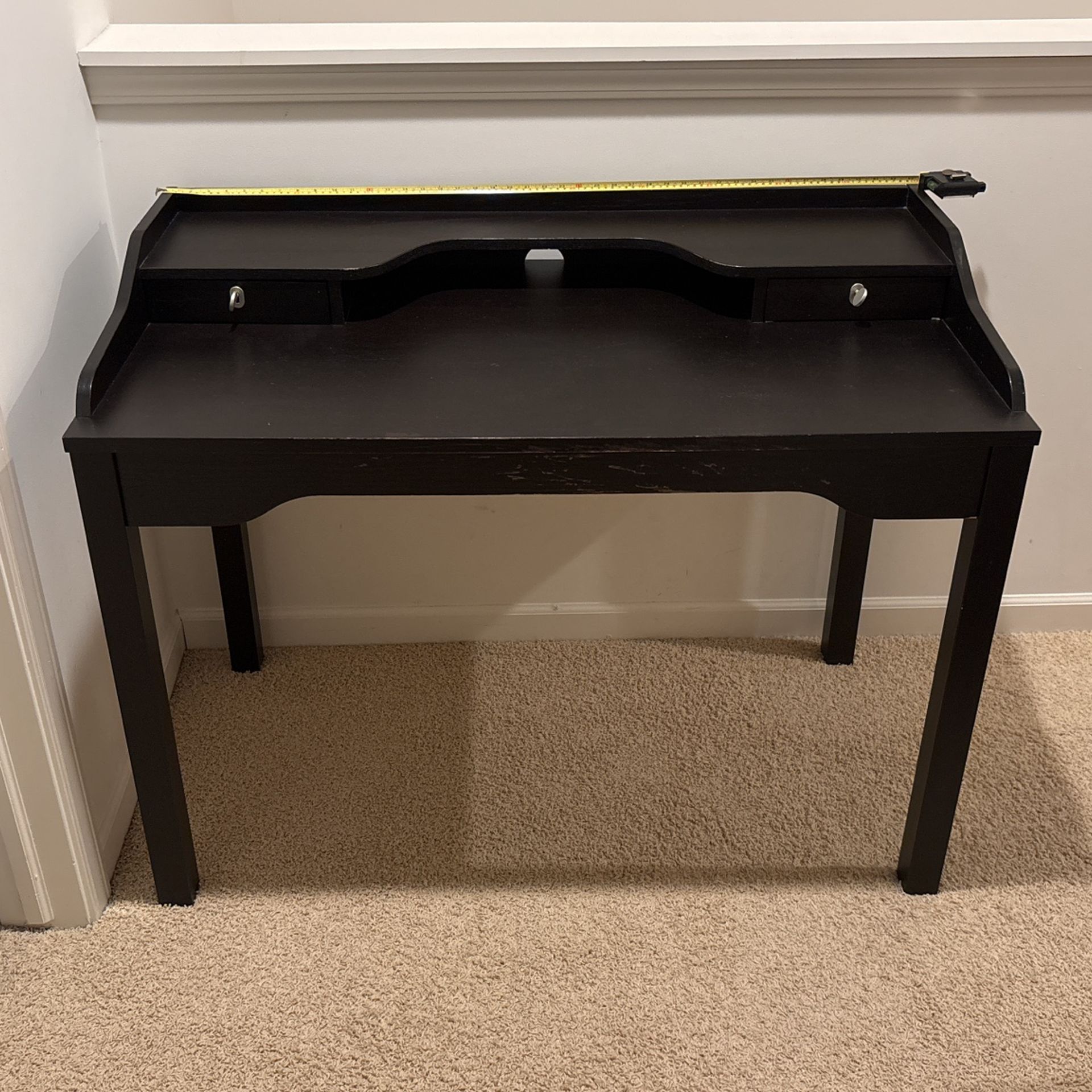 IKEA Gustav Computer Desk Black Drawers Keys 
