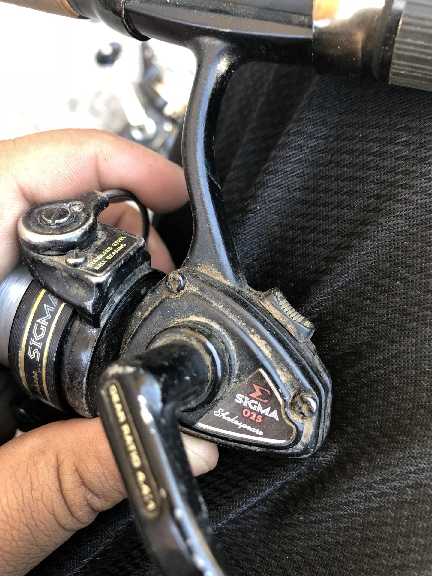 Silstar glass classic 4’3” ultra lite fishing rod pared with a Shakespeare sigma 2200 series