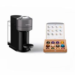 Nespresso Vertuo Next Coffee and Espresso Maker by DeLonghi Gray: Compatible with Vertuo Line, 12 Capsules Included