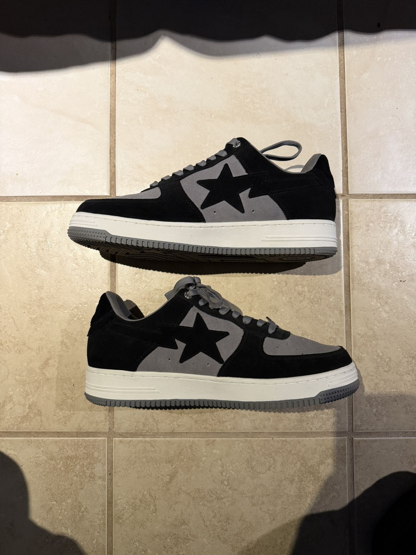 A Bathing Ape Bapesta — Black/Grey/White