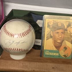 Yaz Autograph Ball. And 63’ Topps # 115