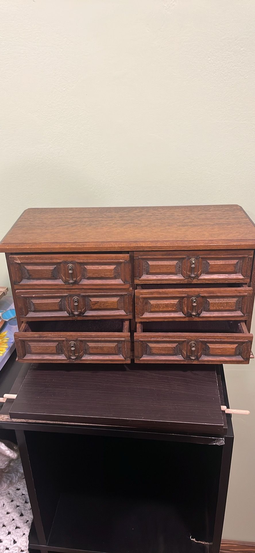 Antique Multiple Drawer Jewelry Box 