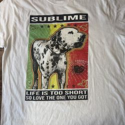 Vintage 90’s Sublime Life is Too Short So Love The One You Got T-Shirt Size L