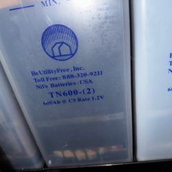 Solar Batteries (40x) - NiFe 600 Ah (Amp hours) 1.2V ea