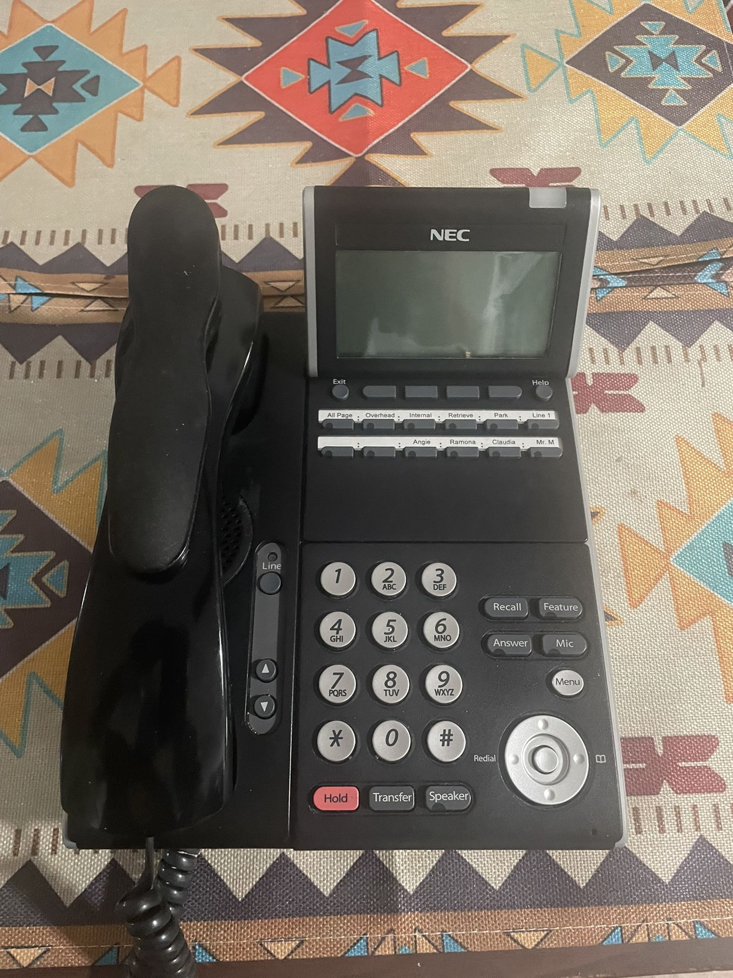 NEC DLV(XD) Z-Y(BK) Telephone IP3NA-12TXH TEL(BK) 12 Button Display Terminal Black
