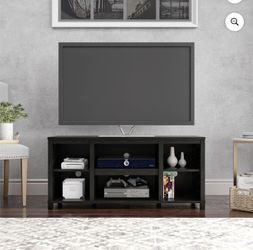 Mainstays Parsons TV Stand for TVs up to 50", Black Oak Finish