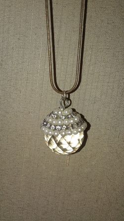 Crystal Acorn Charm 