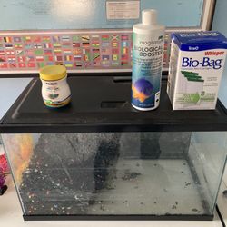 Fish Tank With Some Accessories 