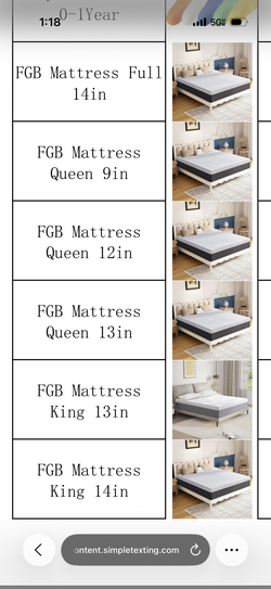 Memory foam mattresses