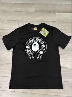 bape x chrome heart black shirt size medium