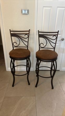 2 Iron Bar Stools