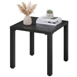 Square Outdoor Rust-Resistant Metal Side Table
