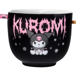 Silver Buffalo Sanrio Hello Kitty and Friends Kuromi Ceramic Ramen Noodle Rice Bowl