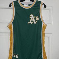 Oakland A’s / Sacramento Athletics Baseball 916 Basketball Jersey - Adult Mens Size Medium New MLB Opening Day 