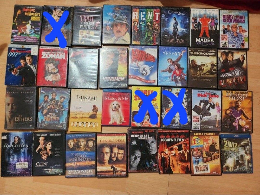 Movie DVDs $1 Each