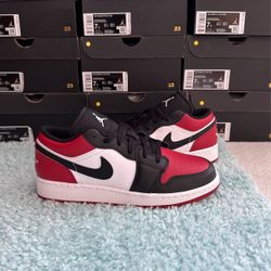 jordan 1 low bred toe size 6Y . 7Y